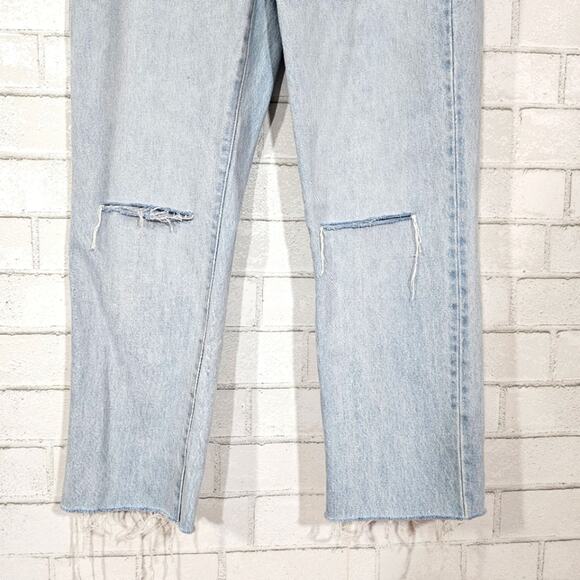 Madewell Full Length Classic Straight Jeans Raw Hem - Picture 4 of 9